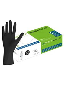 UNIGLOVES Nitrilové rukavice černé - UNIPROTECT, 100 ks