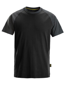 Snickers Workwear Tričko s krátkým raglánovým rukávem černo-šedé vel. S