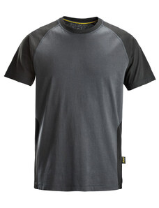Tričko s krátkým raglánovým rukávem šedo-černé vel. S Snickers Workwear