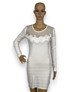 D.D.Style Dámské bílé pouzdrové šaty HALO
