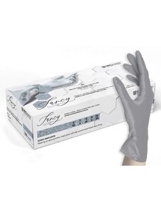 UNIGLOVES Nitrilové rukavice stříbrné - Fancy Silver, 100 ks