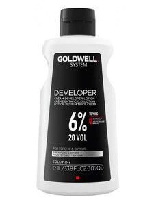 GOLDWELL Developer Lotion 6% pro barvící systém Topchic a Oxycur 1000 ml