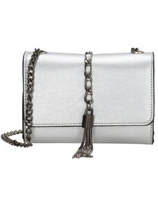 Charm London Stříbrná zdobená crossbody kabelka s řetízkem „Bling“