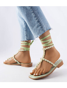Nespecifikovaný Zelené perleťové sandály Graystone