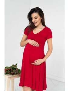 Těhotenské a kojící šaty 3v1 Romy červené