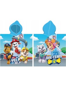 MODRÉ PLÁŽOVÉ PONČO PAW PATROL Světle modrá