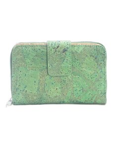 Ecopeople Dámská korková peněženka s RFID ochranou - Zelená