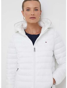 Bunda Tommy Hilfiger dámská, bílá barva, přechodná, WW0WW38927