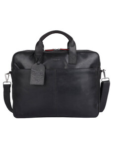 Pánská kožená taška na notebook Sparwell Walle - černá