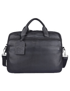 Pánská kožená taška na notebook Sparwell Osberg - černá