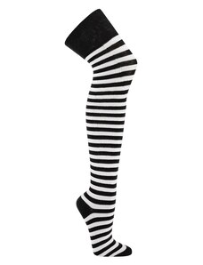 Nadkolenky Socks 4 Fun 2721 • černá/bílá