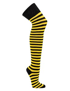 Nadkolenky Socks 4 Fun 2721 • černá/žlutá