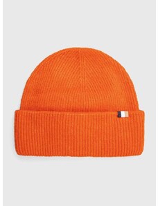 Čepice BOSS oranžová barva, z husté pleteniny