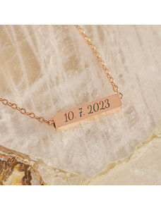 MIDORINI.CZ Personalizovaný náhrdelník s vlastním textem, chirurgická ocel 316l