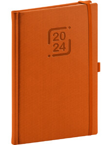 Týdenní diář Catanella 2024, oranžový, 15 × 21 cm