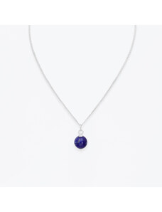 Estemia Stříbrný náhrdelník s korálkem z lapis lazuli - Ag925