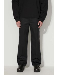 Bavlněné kalhoty Dickies černá barva, přiléhavé, 873.BLK-BLACK