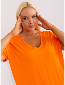 Fashionhunters Oranžová halenka větší velikosti