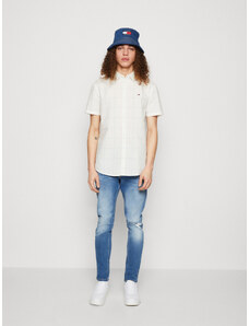 Tommy Jeans pánská bílá košile s krátkým rukávem