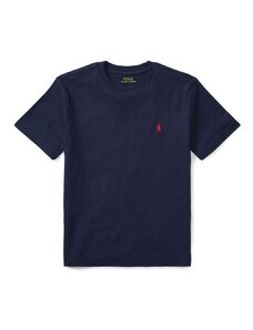 Dětské bavlněné tričko Polo Ralph Lauren tmavomodrá barva, hladký