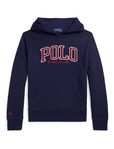 Dětská mikina Polo Ralph Lauren tmavomodrá barva, s aplikací