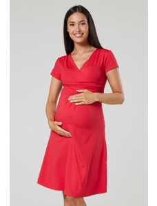 Těhotenské šaty Happy Mama červené