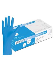 UNIGLOVES Nitrilové rukavice modré - Format Blue 300, 50 ks