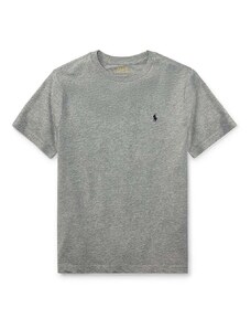 Dětské bavlněné tričko Polo Ralph Lauren šedá barva, melanžový