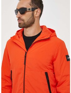 Bunda Calvin Klein pánská, oranžová barva, přechodná