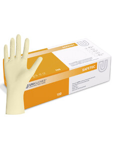 UNIGLOVES Latexové rukavice - Safetec, 100 ks