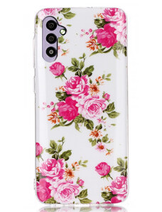 Pouzdro MFashion Samsung Galaxy A34 5G - bílé - Květy
