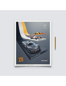Automobilist Posters | McLaren Racing - The Triple Crown - 60th Anniversary, Classic Edition, 40 x 50 cm