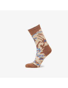 Pánské ponožky Footshop Giza Desert Basketball Socks Camel/ Blue