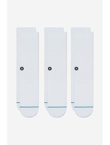 Ponožky Stance Icon 3-pack bílá barva, M556D18ICP-WHT