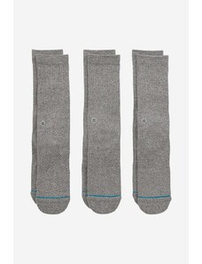 Ponožky Stance Icon 3-pack šedá barva, M556D18ICP-WHT
