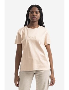 Bavlněné tričko Woolrich Logo T-shirt CFWWTE0056FRUT297 oranžová barva