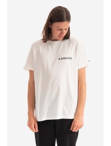 Bavlněné tričko Kangol Heritage Basic bílá barva, s potiskem, KLHB003-OFFWHITE