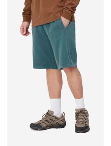 Bavlněné šortky Carhartt WIP Nelson zelená barva, I030130-WAX
