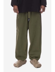 Kalhoty Manastash Flex Climber Wide Leg pánské, zelená barva, jednoduché