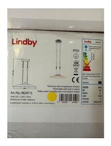 Lindby Lindby - LED Stmívatelný lustr na lanku AMIDALA LED/36W/230V LW1165