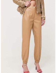 Kalhoty Liu Jo dámské, hnědá barva, high waist