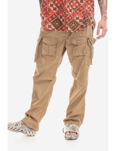 Kalhoty Engineered Garments pánské, béžová barva, ve střihu cargo, 23S1F016.CT236-CT236