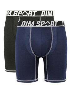 DIM SPORT LONG BOXER 2x - Men's sports boxers 2 pcs - black - blue