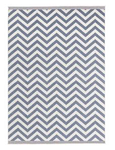 NORTHRUGS - Hanse Home koberce Kusový koberec Twin Supreme 103435 Palma blue creme – na ven i na doma - 80x350 cm