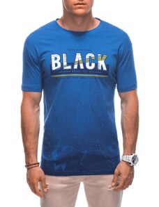 EDOTI Pánské tričko s potiskem 1878S - modrá