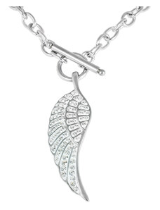 BM Jewellery Dámský náhrdelník z chirurgické oceli křídlo S113250100