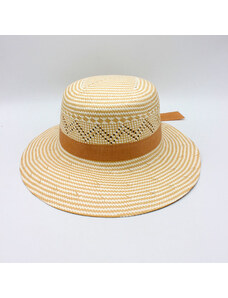 KRUMLOVANKA Béžový letní dámský klobouk P-0007/BEZ