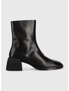 Kožené kotníkové boty Vagabond Shoemakers Ansie dámské, černá barva, na podpatku