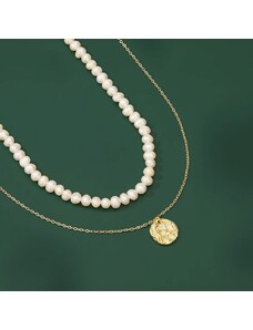 Éternelle Dvojitý náhrdelník se sladkovodními perlami Diogena