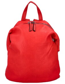 MaxFly Módní dámský koženkový batůžek Erikama, červená
